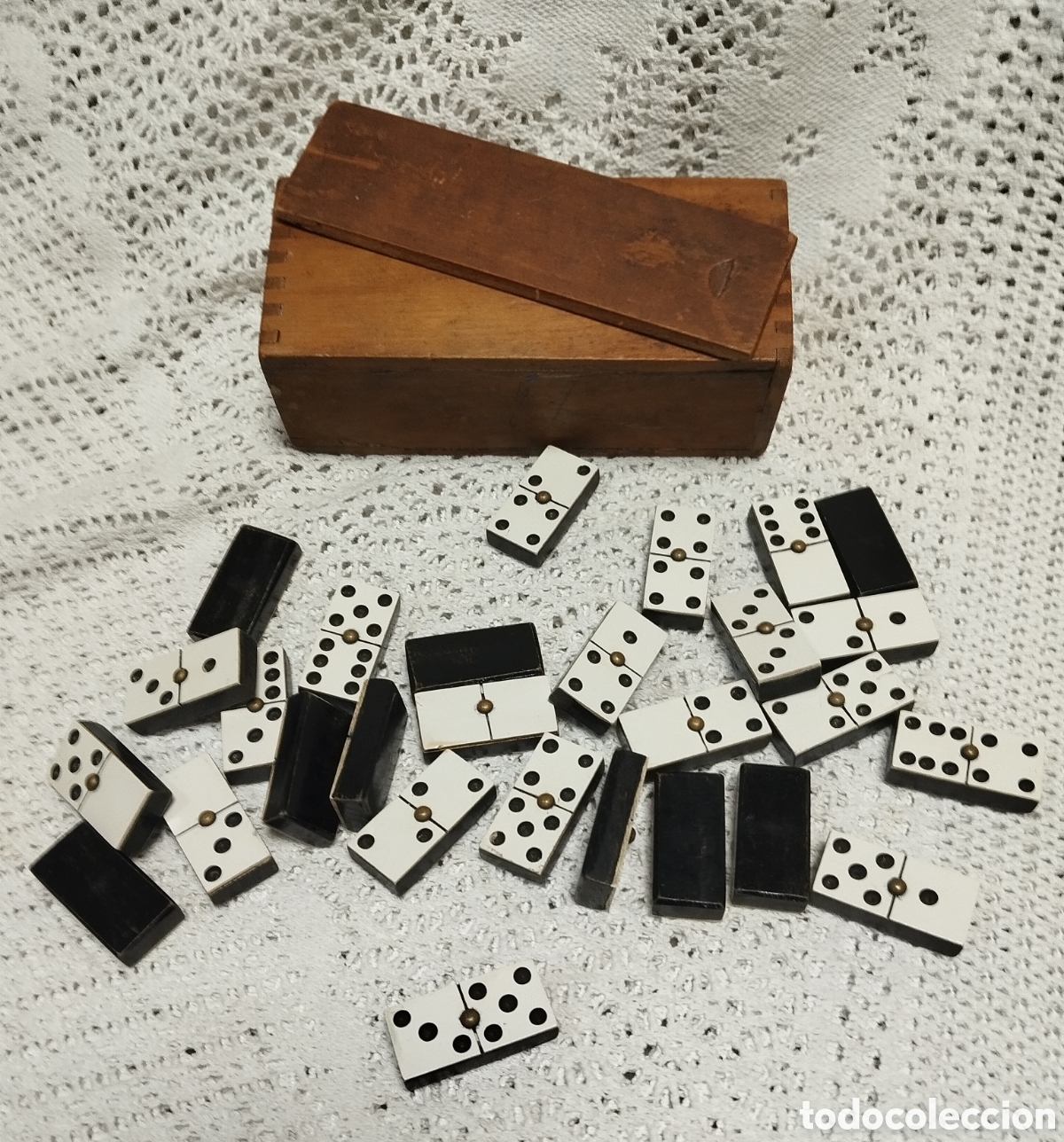 Juegos de mesa: Antiguo domino de madera - Foto 3