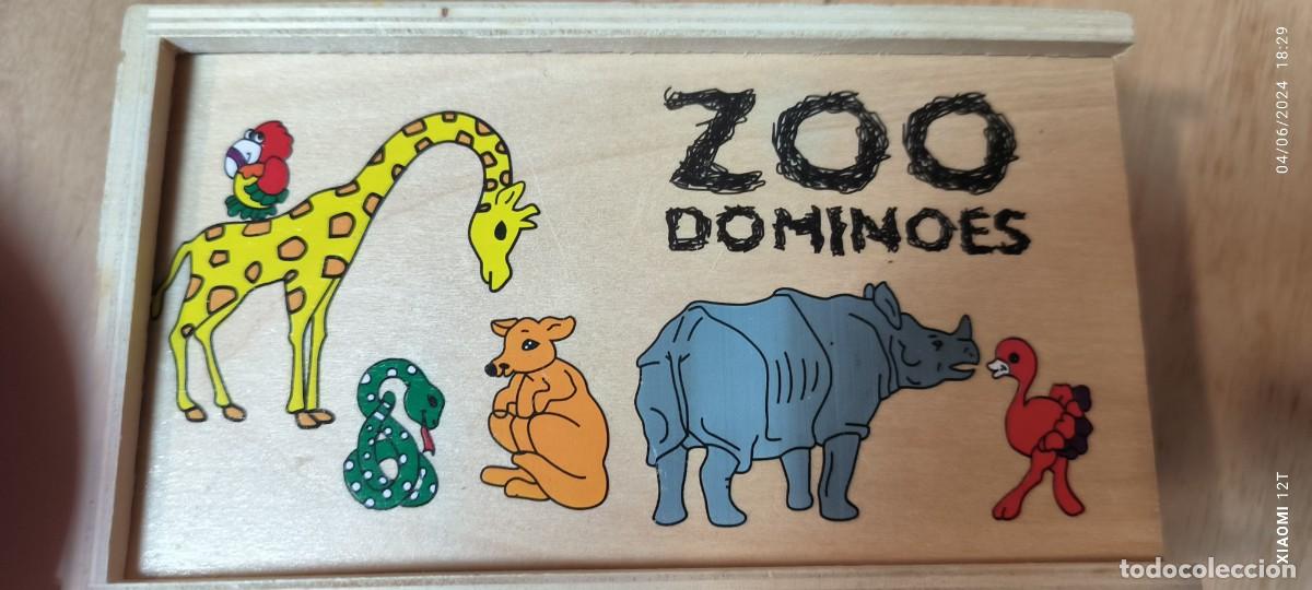 Juegos de mesa: Domino Zoo vintage en madera - Foto 1