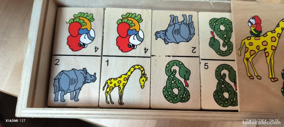 Juegos de mesa: Domino Zoo vintage en madera - Foto 2