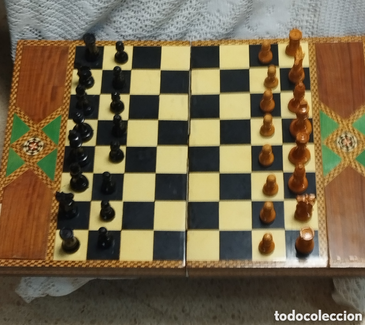 Juegos de mesa: Caja tablero de ajedrez y damas - Foto 3