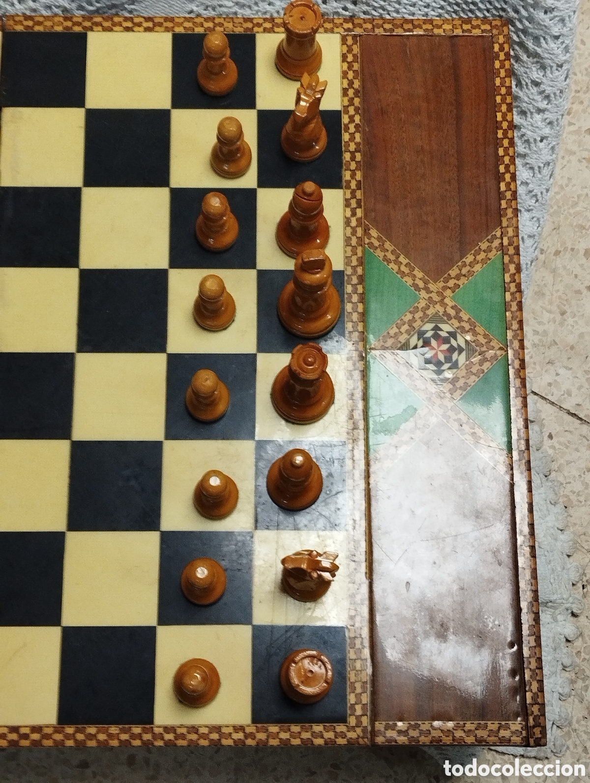 Juegos de mesa: Caja tablero de ajedrez y damas - Foto 4