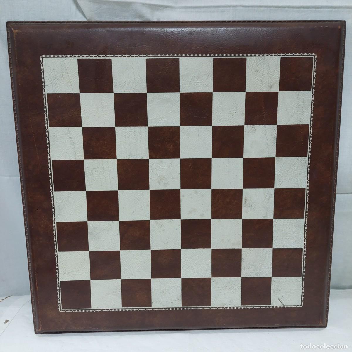 Juegos de mesa: Tablero ajedrez de pasta imitaci&oacute;n cuero - Foto 1