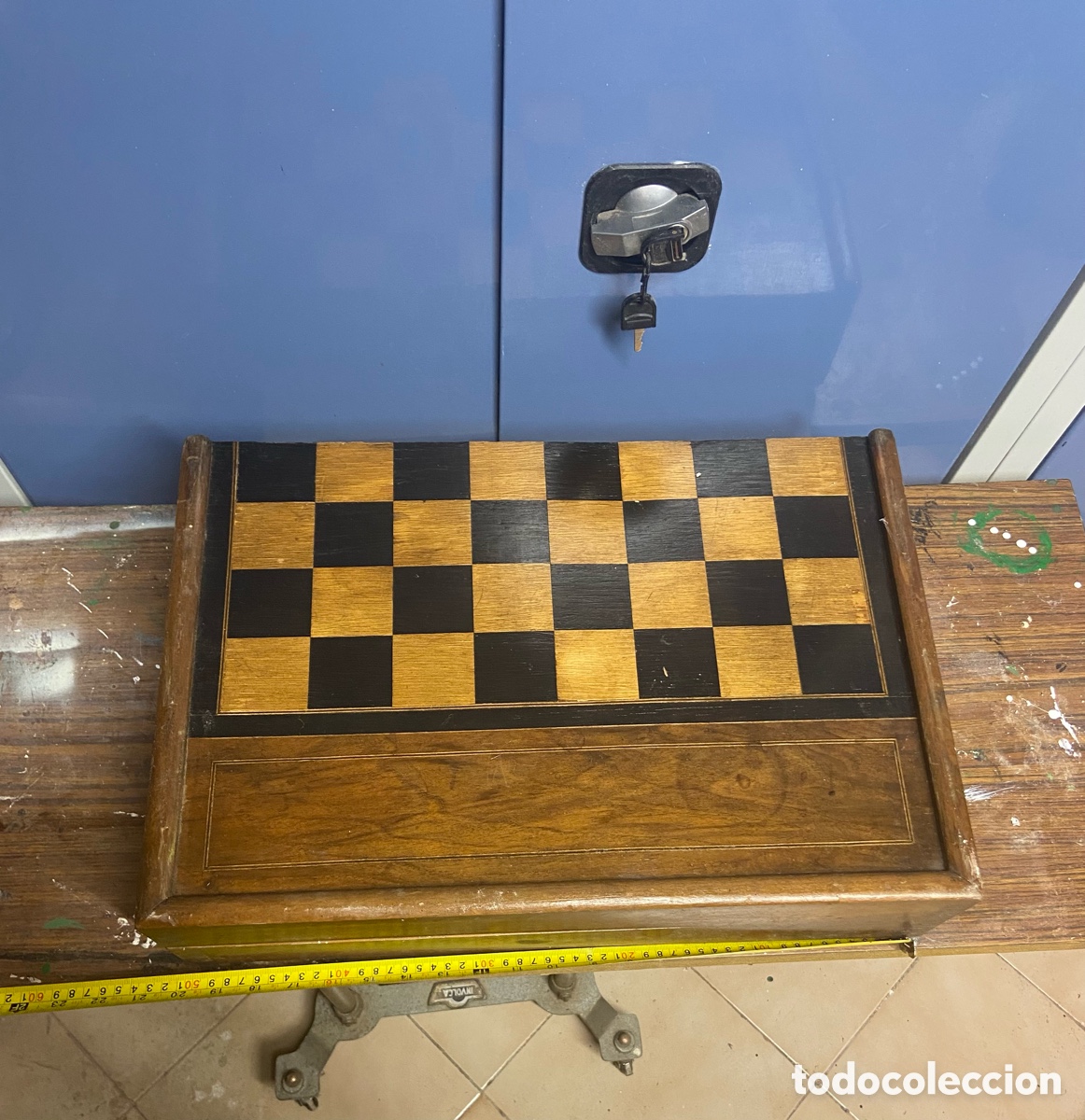 Juegos de mesa: Tablero ajedrez grande antiguo y original backgammon - Foto 2