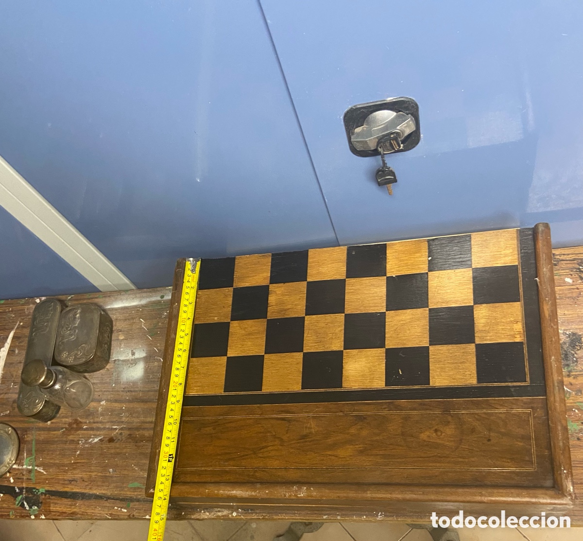 Juegos de mesa: Tablero ajedrez grande antiguo y original backgammon - Foto 3