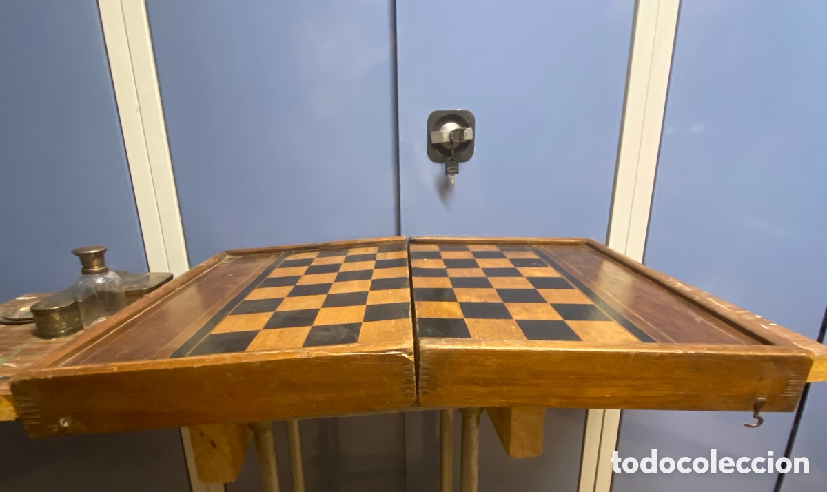 Juegos de mesa: Tablero ajedrez grande antiguo y original backgammon - Foto 8