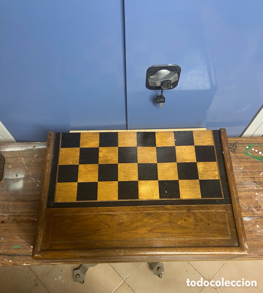 Juegos de mesa: Tablero ajedrez grande antiguo y original backgammon - Foto 1