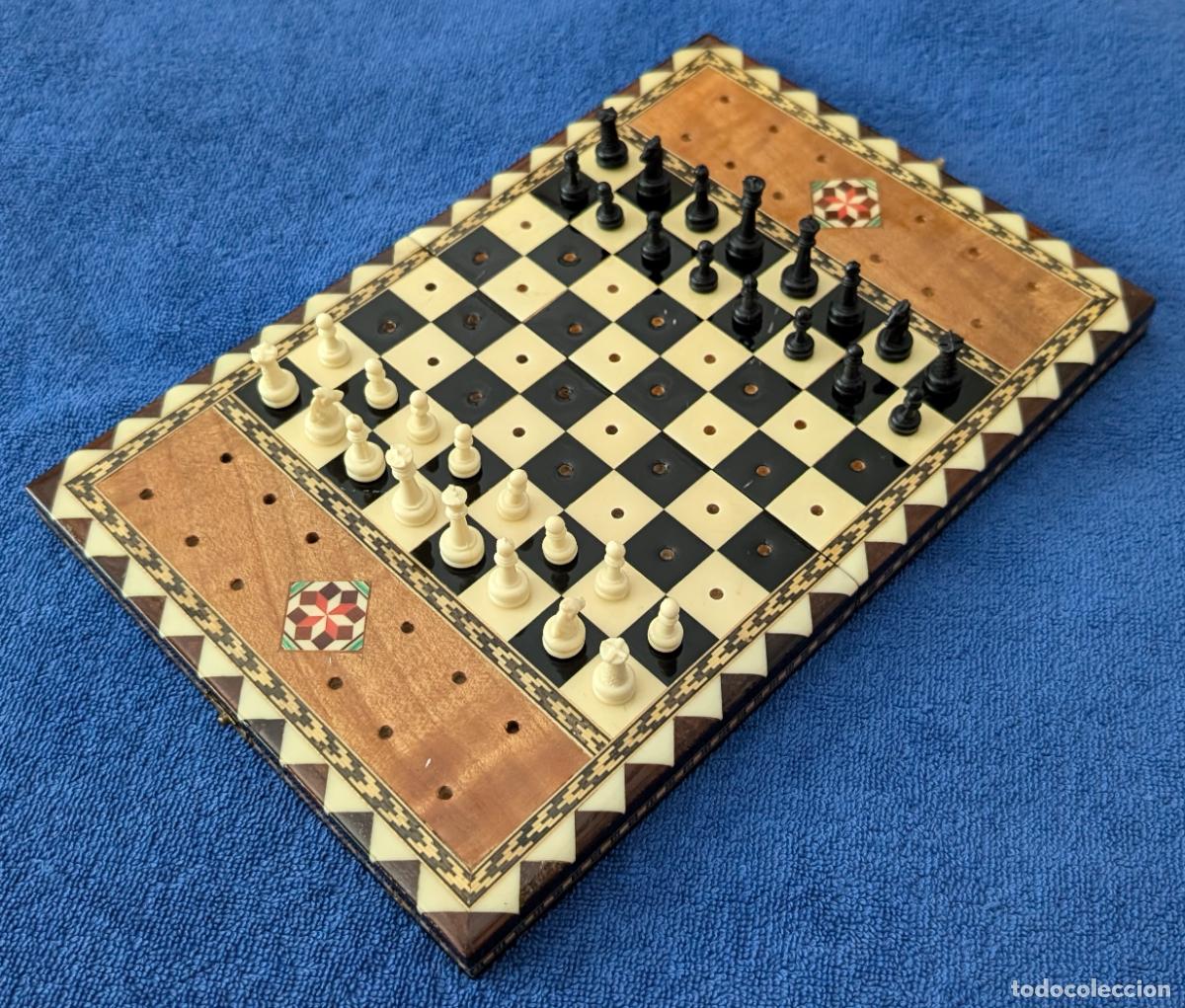 Juegos de mesa: Bonito Ajedrez con caja-tablero con esmaltado - Foto 1