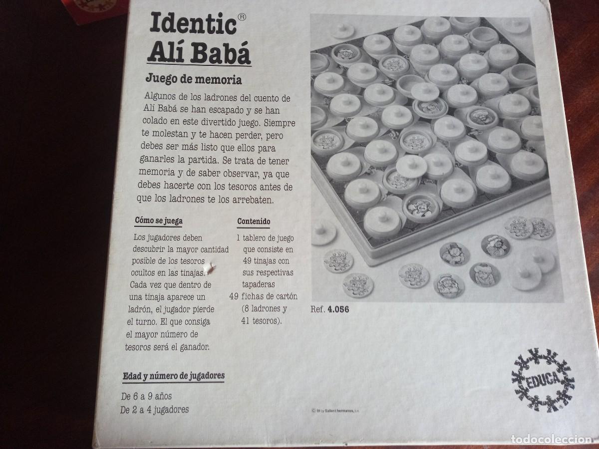 Juegos de mesa: Identic Al&iacute; Bab&aacute;. EDUCA. Juego de memoria. 1991. EGB - Foto 5