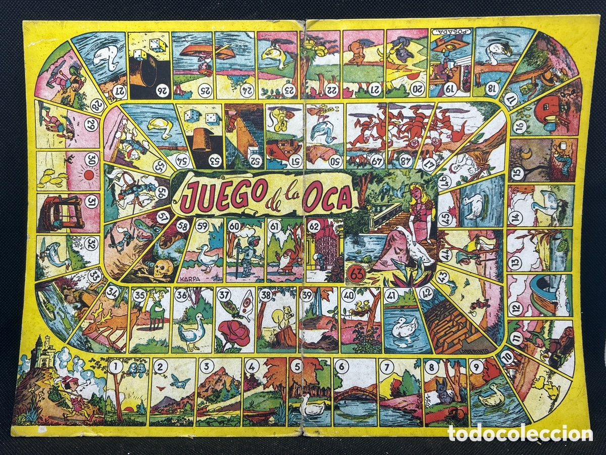Juegos de mesa: Tablero juego de la oca a&ntilde;os 40&rsquo; - Foto 1
