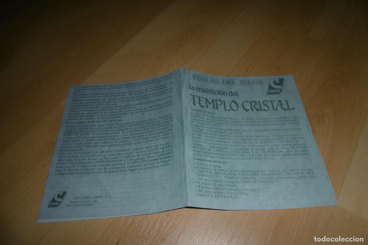 Juegos de mesa: CEFA INSTRUCCIONES REGLAS MANUAL DEL TEMPLO DE CRISTAL - Foto 1