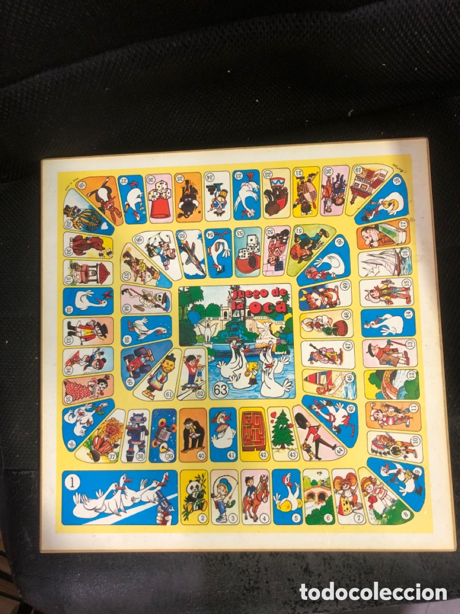 Juegos de mesa: Tablero parchis y oca de madera antiguo (L45? - Foto 2