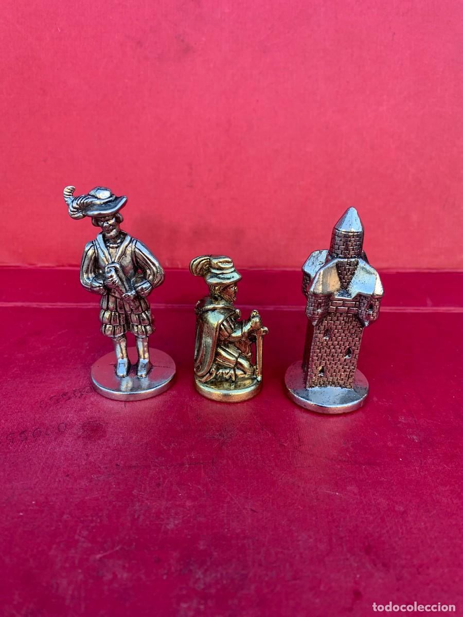 Juegos de mesa: AJEDREZ FIGURAS METAL MACIZAS 3 piezas - Foto 2
