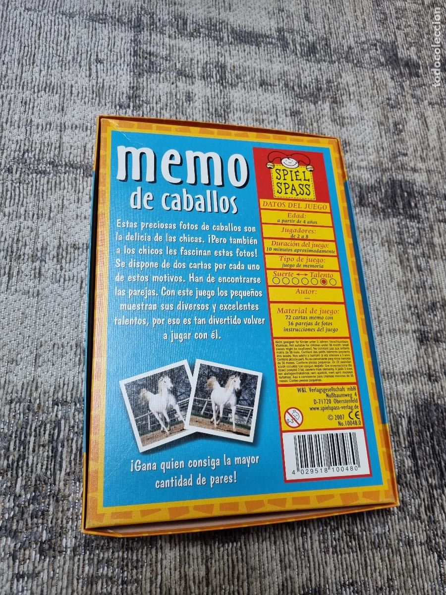 Juegos de mesa: MEMO DE CABALLOS - JUEGO DE MEMORIA - Foto 2