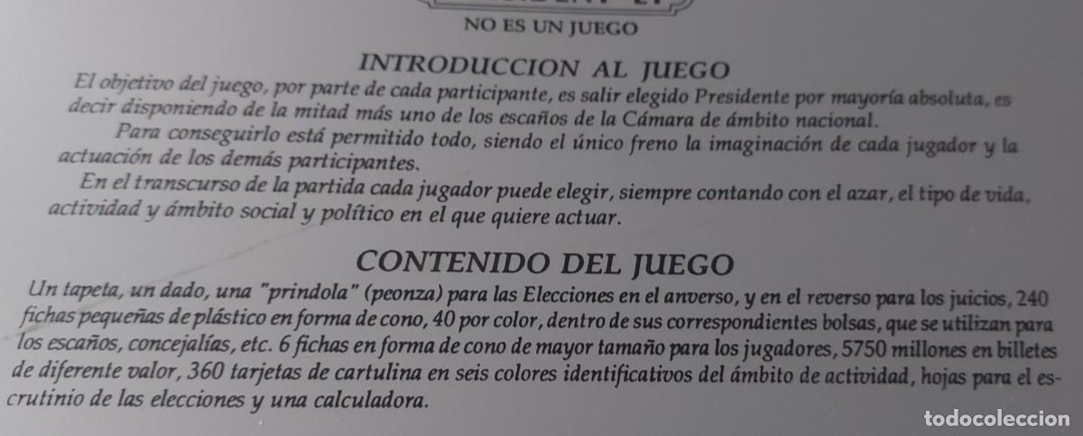 Juegos de mesa: Juego de mesa PRESIDENT LY DE ALCORA - Foto 3