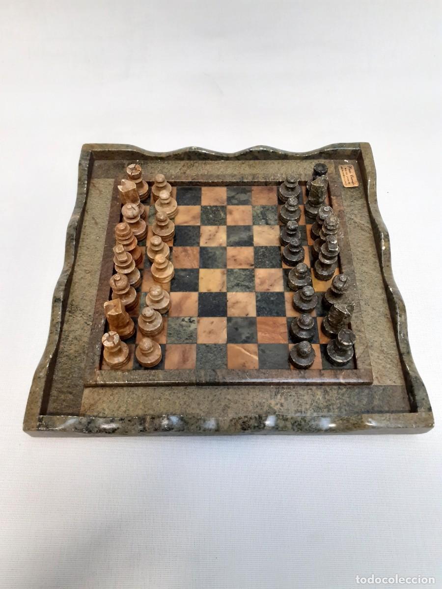 Juegos de mesa: Ajedrez peque&ntilde;o de marmol - Foto 2