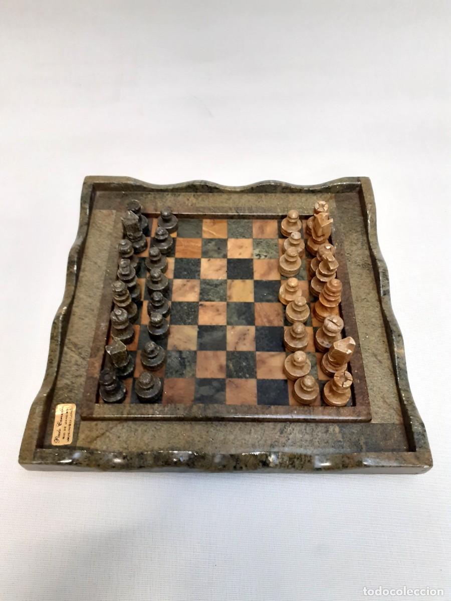 Juegos de mesa: Ajedrez peque&ntilde;o de marmol - Foto 4