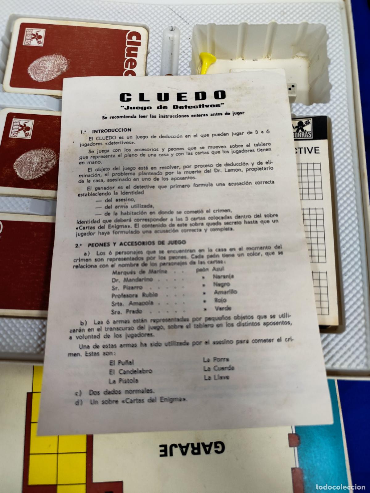 Juegos de mesa: CLUEDO UN JUEGO DE DETECTIVES - BORR&Aacute;S - Foto 5