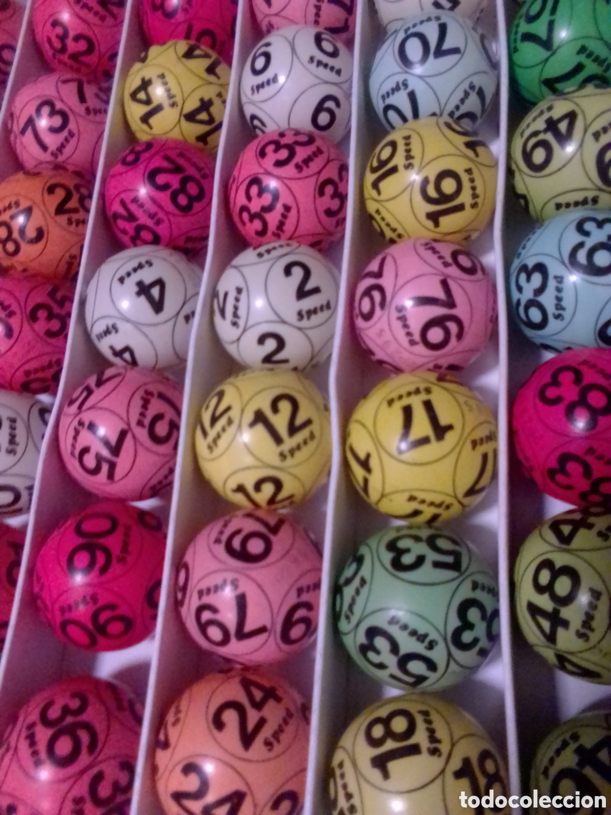 Juegos de mesa: CAJA DE BOLAS DE BINGO ANTIGUAS - Foto 3