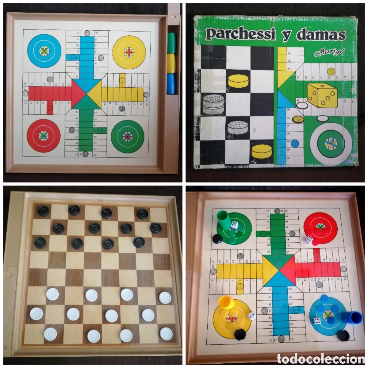 Juegos de mesa: Parch&iacute;s Damas Marig&oacute; antiguo - Foto 1