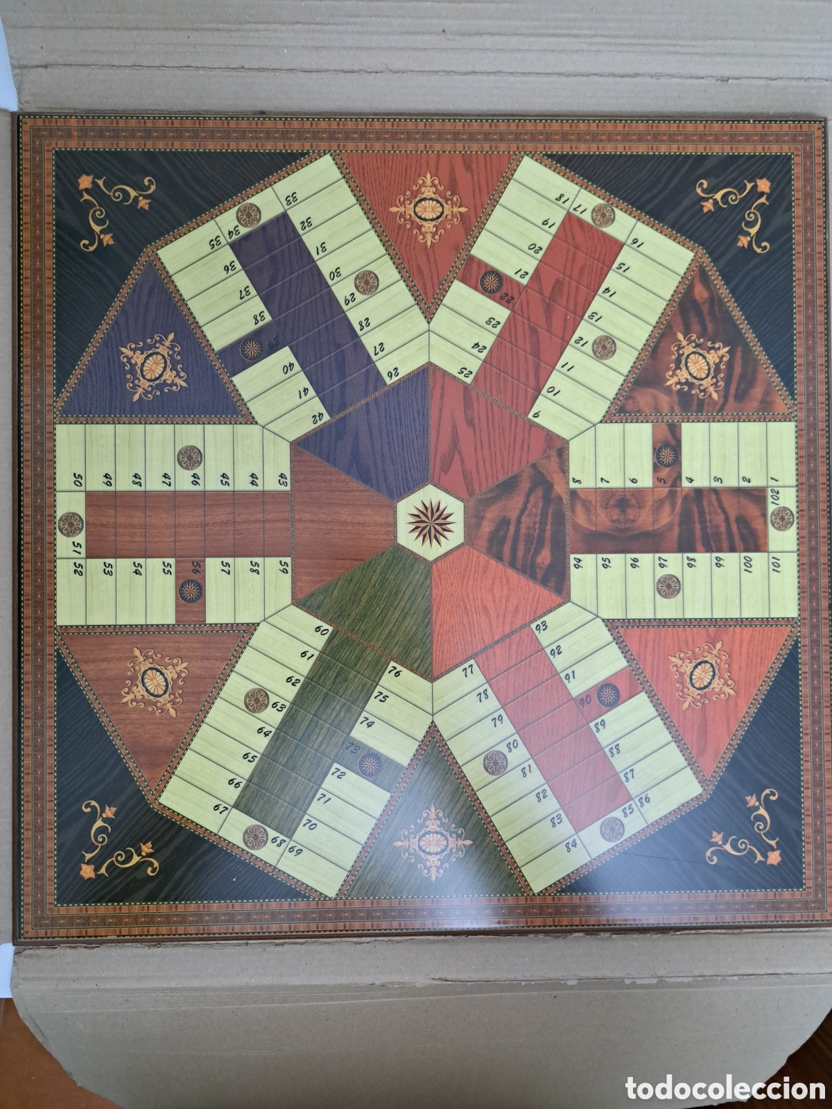 Juegos de mesa: Tablero macizo de parch&iacute;s 6 jugadores - Foto 1
