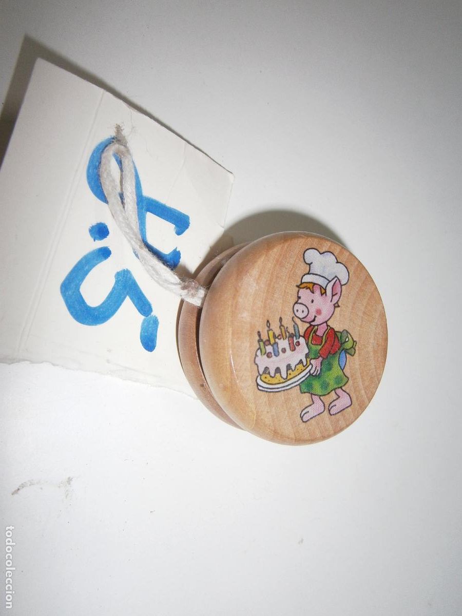 Juegos de mesa: YO YO DE MADERA CON CERDITO - Foto 1