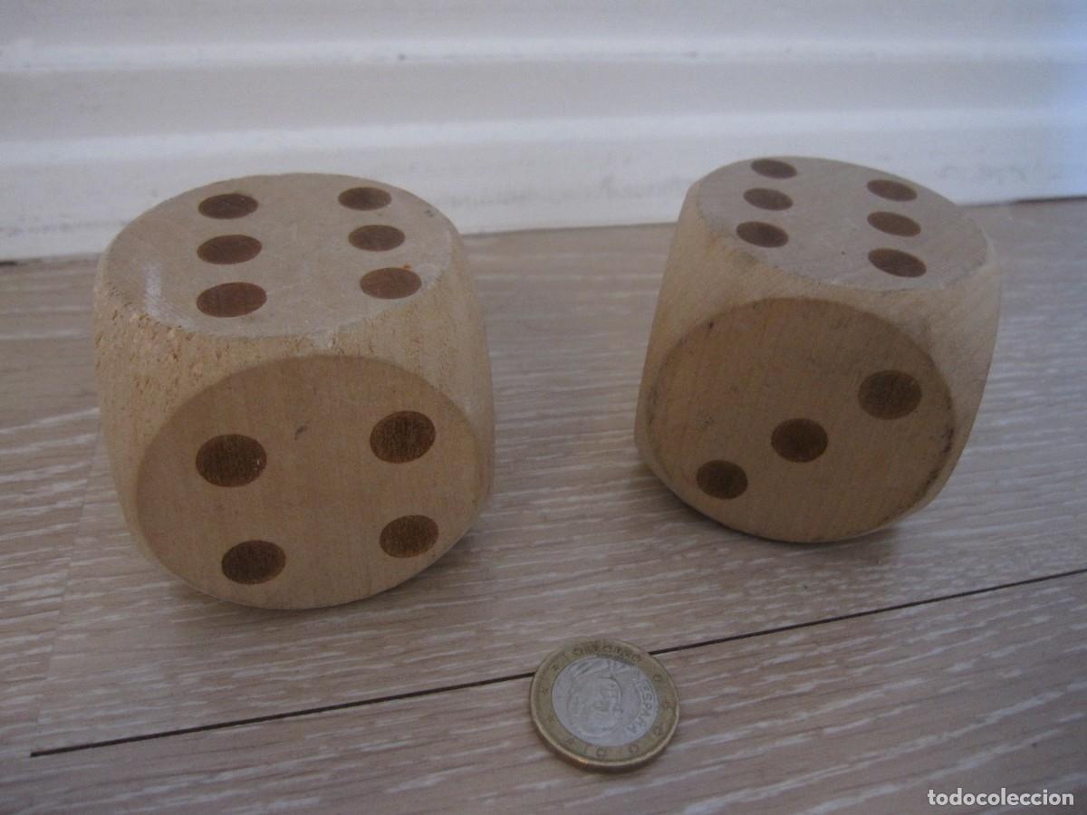 Juegos de mesa: 2 DADOS GRANDES MADERA - Foto 1