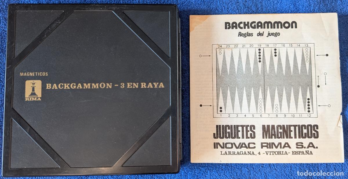 Juegos de mesa: Backgammon - 3 en Raya - Juego Magn&eacute;tico - RIMA - Foto 2