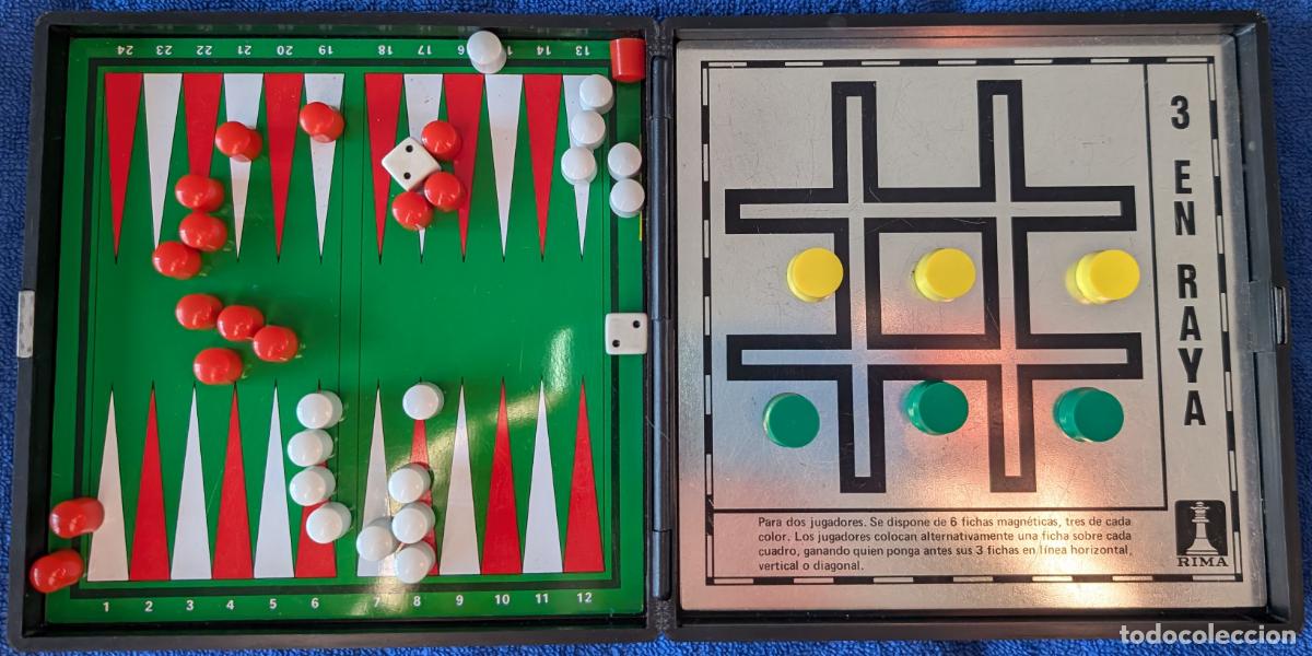 Juegos de mesa: Backgammon - 3 en Raya - Juego Magn&eacute;tico - RIMA - Foto 3