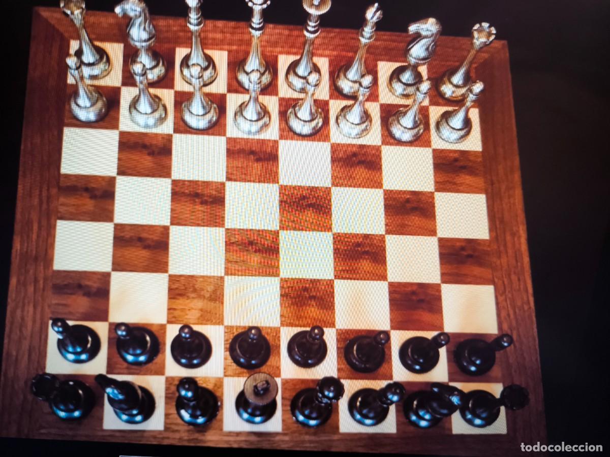 Juegos de mesa: Ajedrez de Bronce sobre tabla de madera. - Foto 7