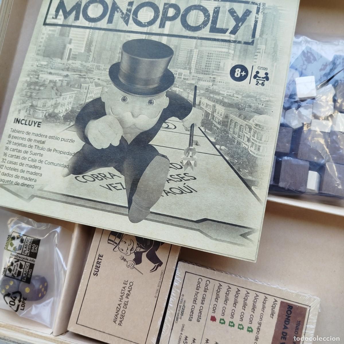 Juegos de mesa: MONOPOLY VINTAGE CAJA DE MADERA - Foto 11