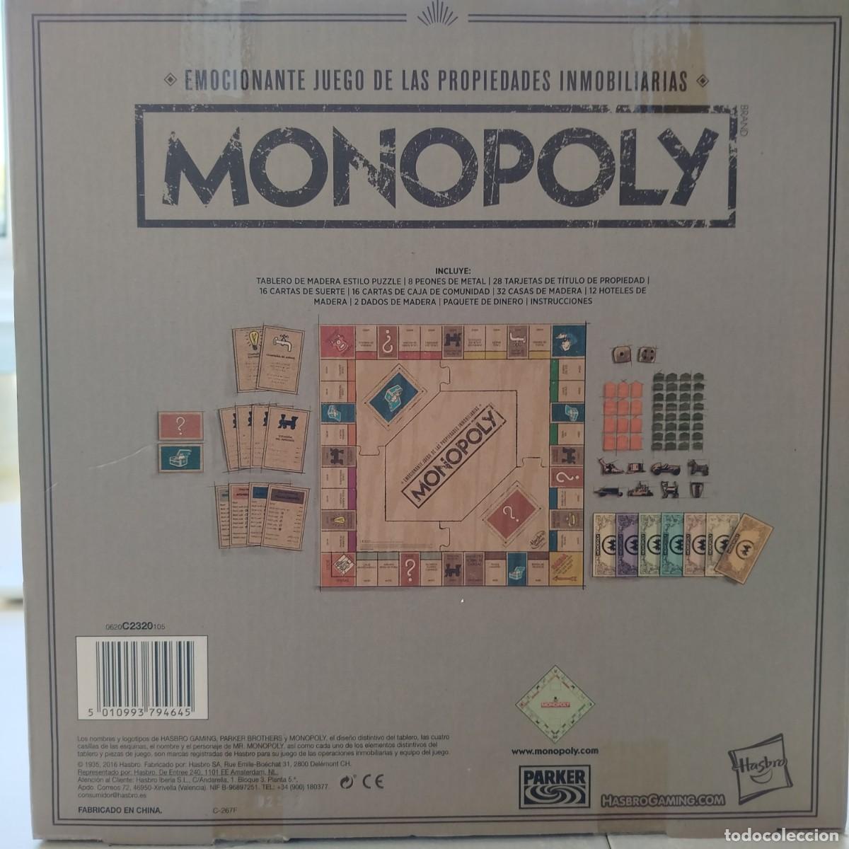 Juegos de mesa: MONOPOLY VINTAGE CAJA DE MADERA - Foto 14