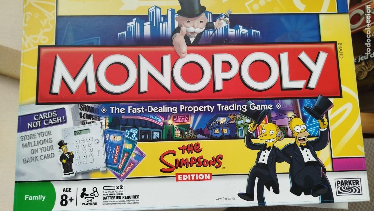 Juegos de mesa: MONOPOLY SIMPSONS SIN BILLETES VERSION INGLESA - Foto 1