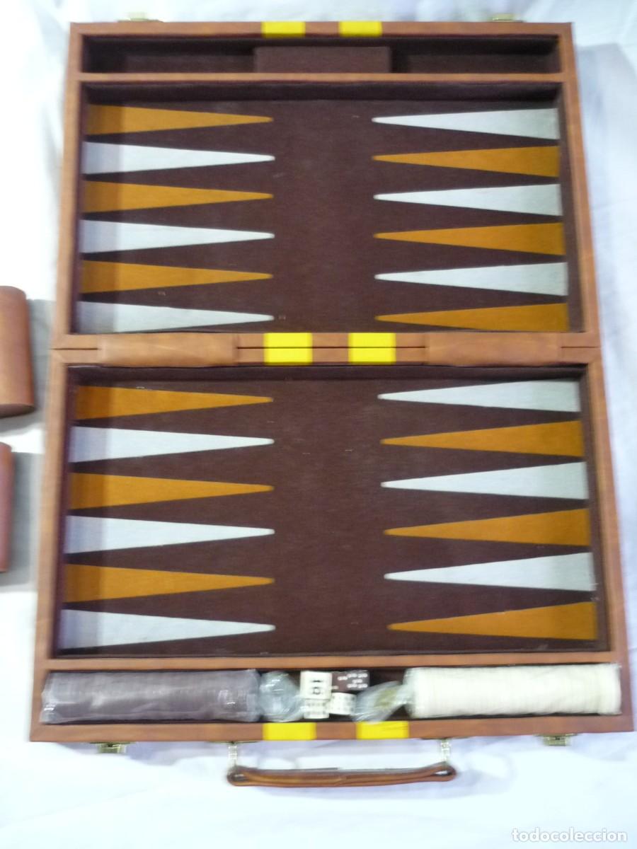 Juegos de mesa: Malet&iacute;n Backhammon deluxe, sin uso - Foto 16