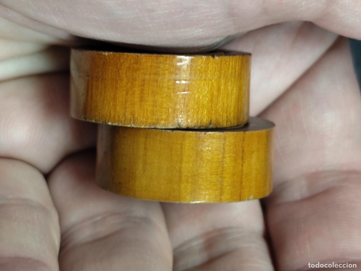 Juegos de mesa: ANTIGUO JUEGO DE DAMAS EN MADERA CON CORONA - Foto 9