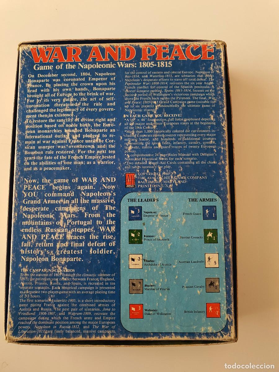 Juegos de mesa: War and peace wargame (Avalon Hill) - Foto 2