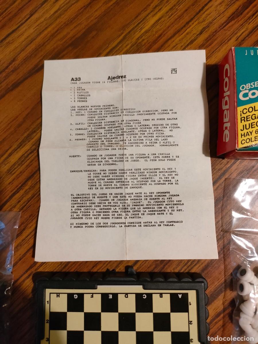 Juegos de mesa: MINI AJEDREZ MAGNETICO A&Ntilde;OS 70 OBSEQUIO COLGATE - Foto 7