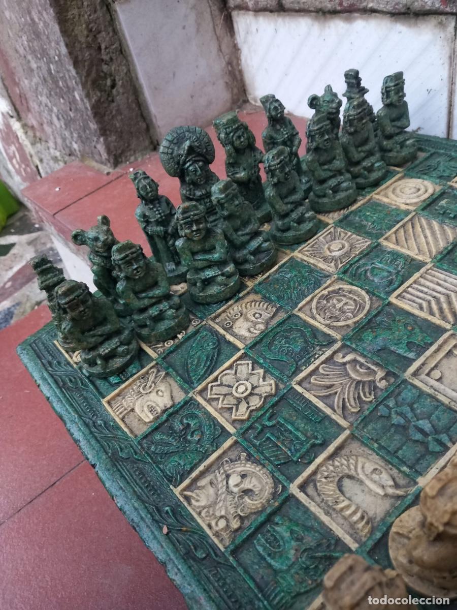 Juegos de mesa: Juego Ajedrez Azteca de Resina - Foto 3