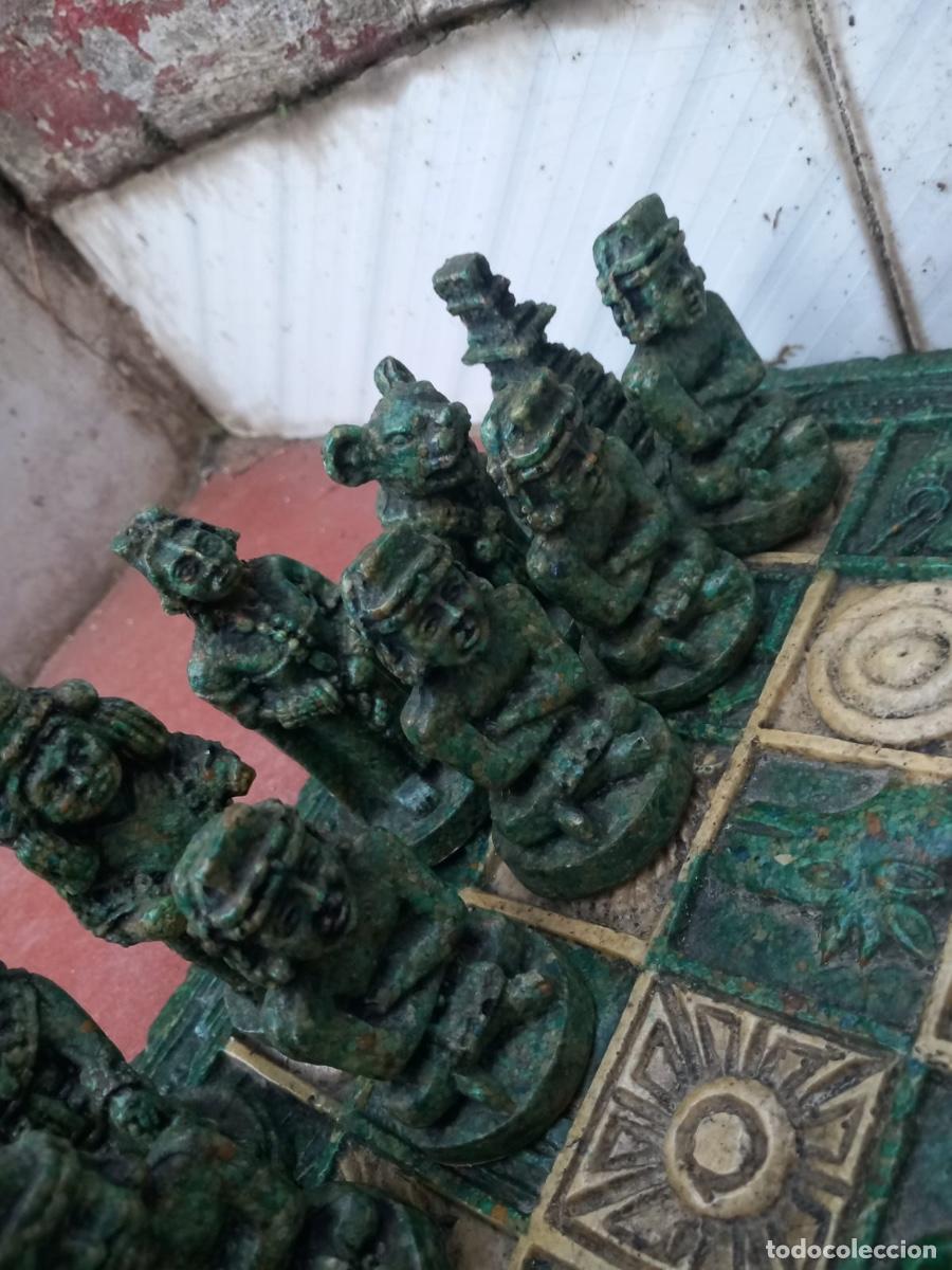 Juegos de mesa: Juego Ajedrez Azteca de Resina - Foto 5