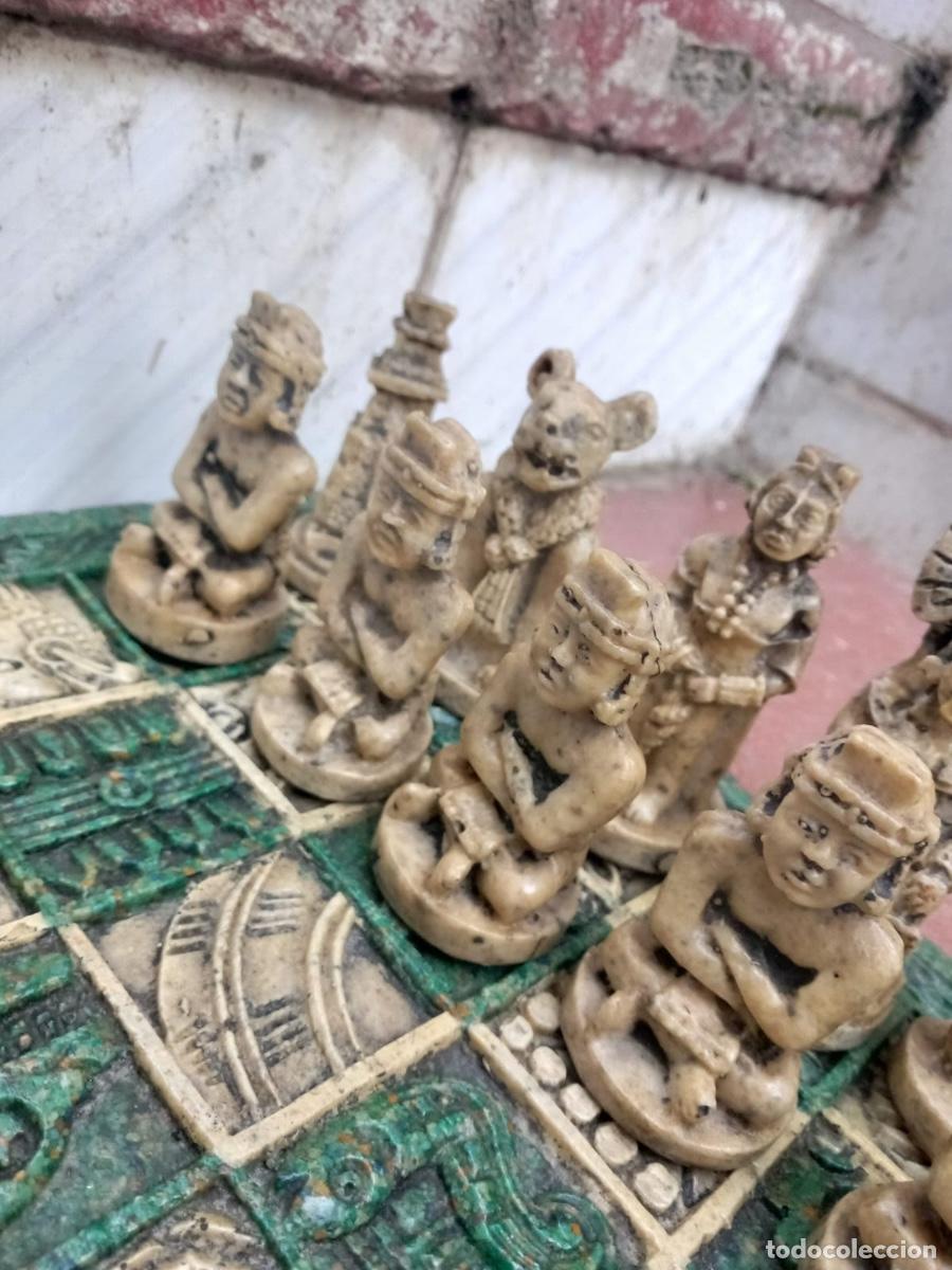 Juegos de mesa: Juego Ajedrez Azteca de Resina - Foto 6