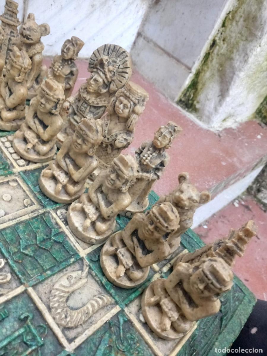 Juegos de mesa: Juego Ajedrez Azteca de Resina - Foto 7