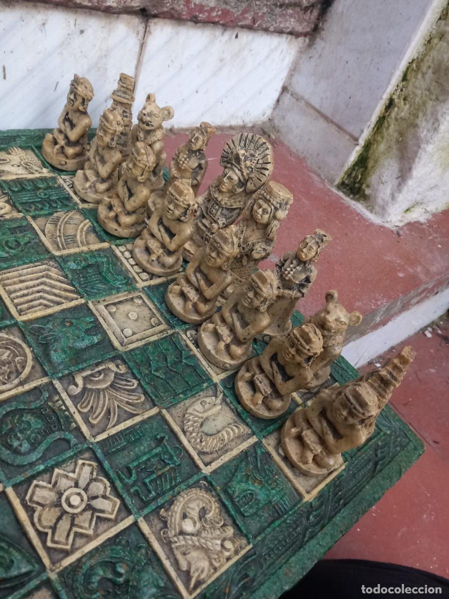 Juegos de mesa: Juego Ajedrez Azteca de Resina - Foto 8