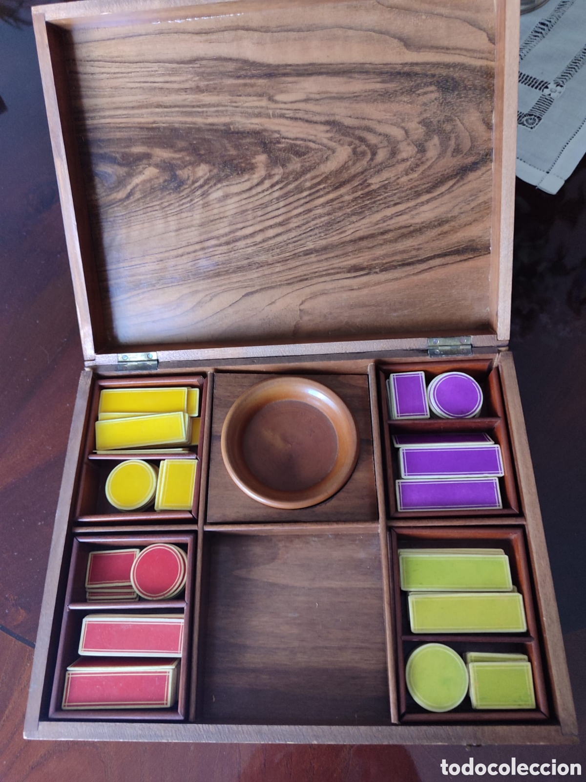 Juegos de mesa: Caja de fichas marfil - Foto 1