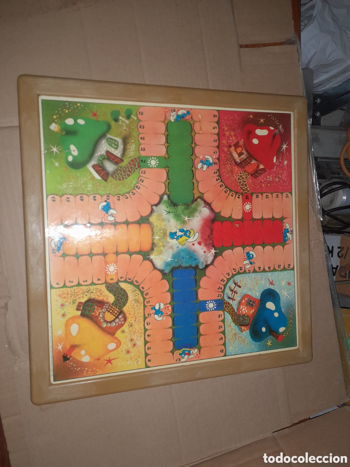 Juegos de mesa: Parchis de los pitufos a&ntilde;o 1983 - Foto 1