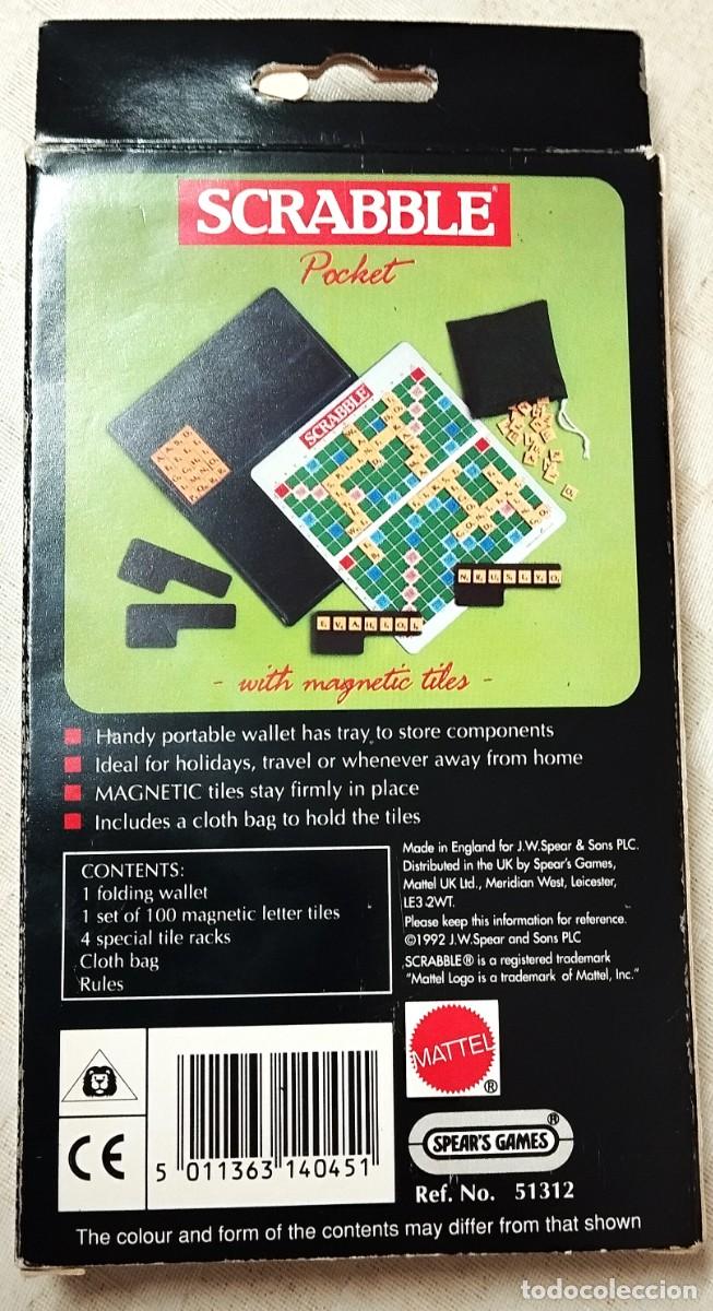 Juegos de mesa: Juego Scrabble, edici&oacute;n bolsillo, ingl&eacute;s, 1992 - Foto 2