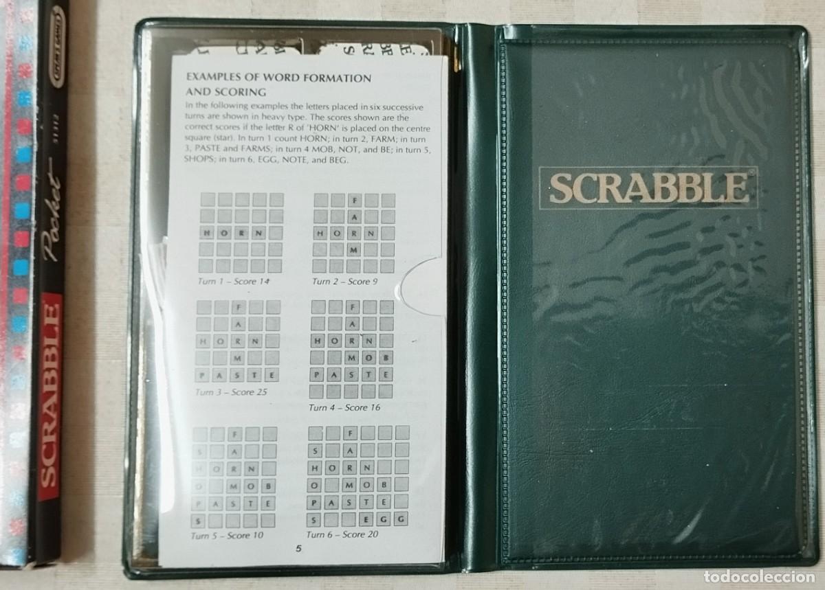 Juegos de mesa: Juego Scrabble, edici&oacute;n bolsillo, ingl&eacute;s, 1992 - Foto 4