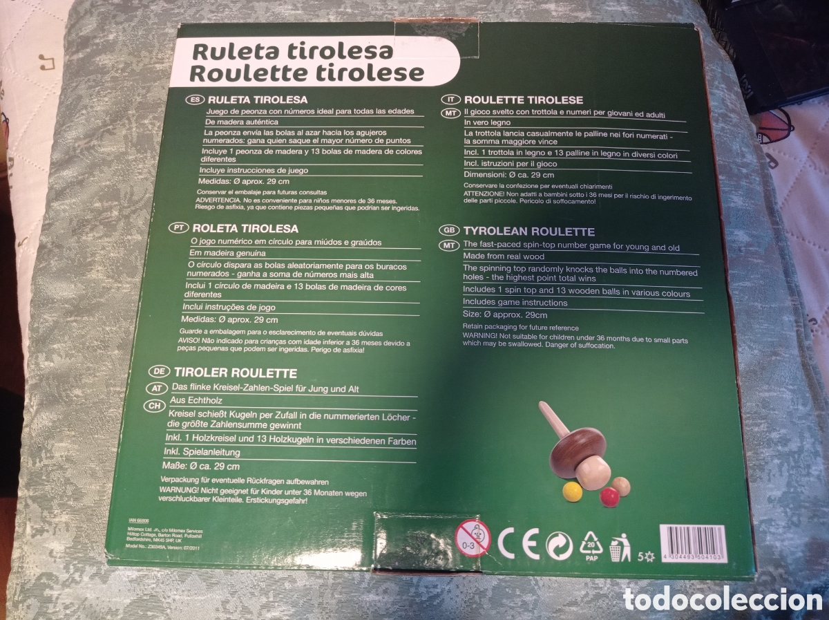 Juegos de mesa: Juego de mesa ruleta tirolesa de madera - Foto 2