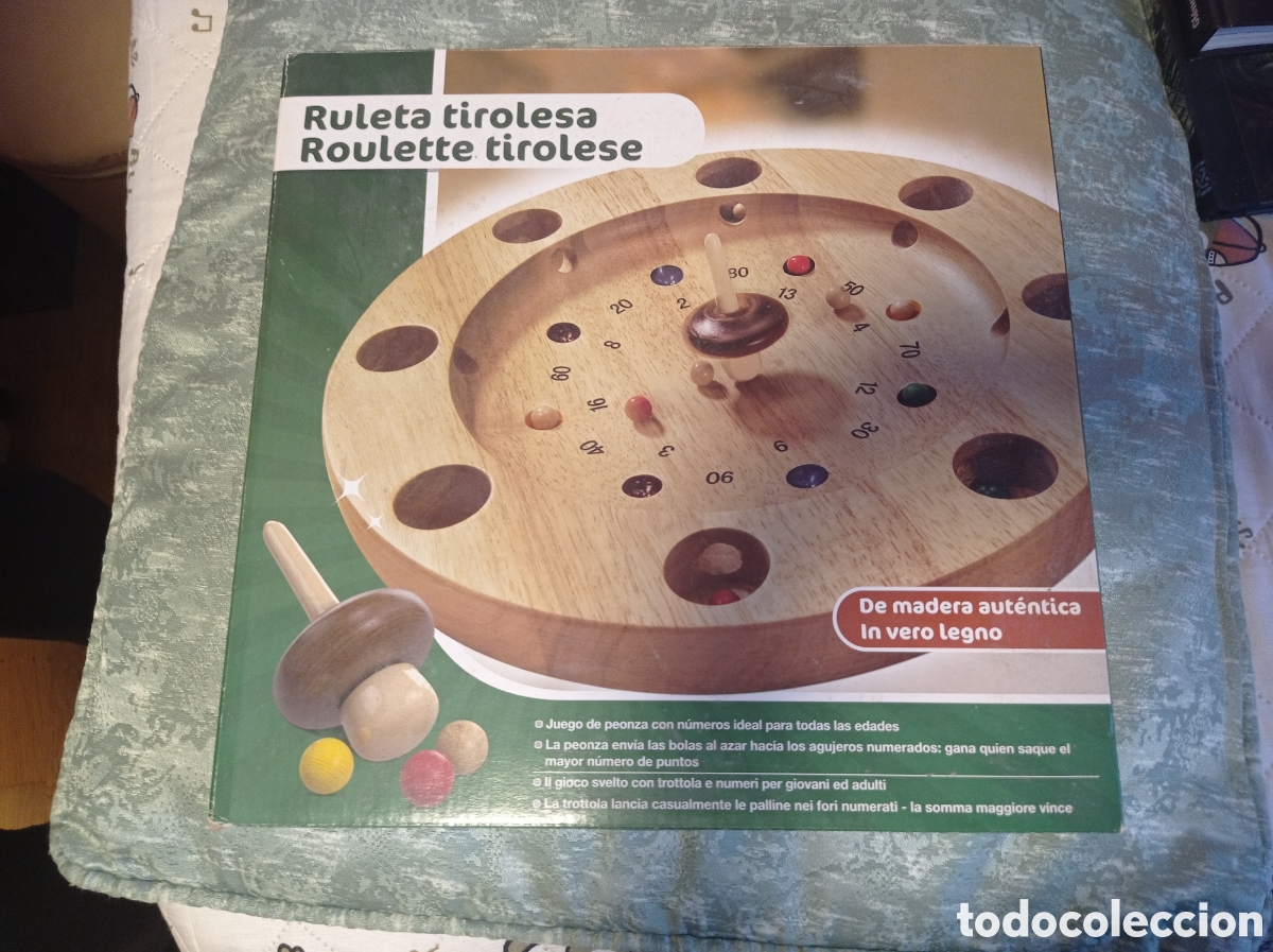 Juegos de mesa: Juego de mesa ruleta tirolesa de madera - Foto 1