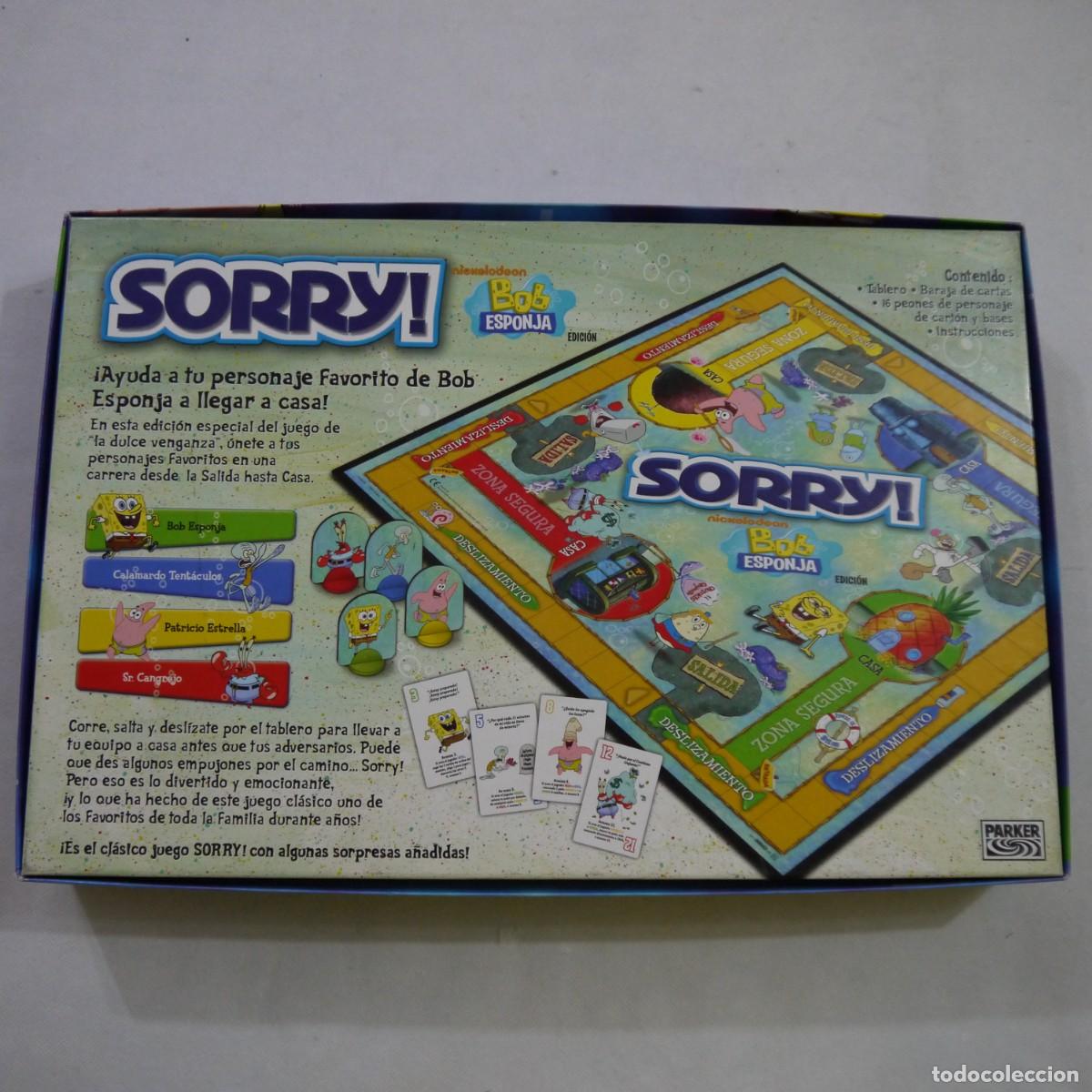 Juegos de mesa: SORRY! EDICI&Oacute;N BOB ESPONJA - HASBRO - 2011 - Foto 2