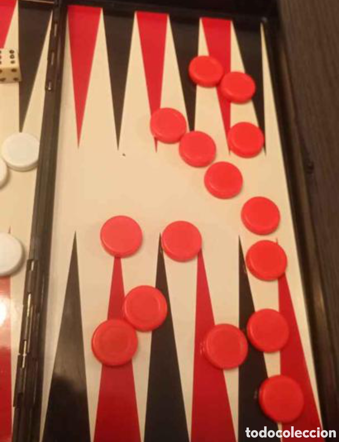 Juegos de mesa: Antiguo juego Backgammon Port&aacute;til - Foto 5
