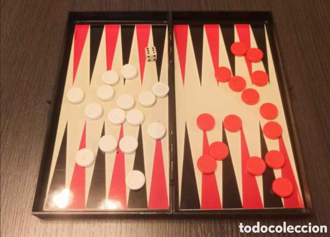 Juegos de mesa: Antiguo juego Backgammon Port&aacute;til - Foto 1
